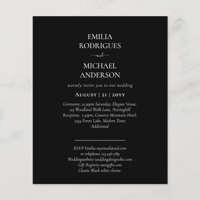 Nuestra Boda Moderne Typografie Viele FARBEN INVIT Flyer (Vorne)