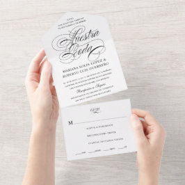 Nuestra Boda Negra Wedding All In One Einladung