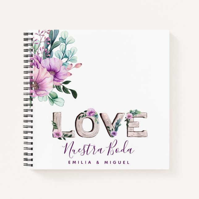 NUESTRA BODA Planificación o libro de visitas Notizbuch (Vorderseite)