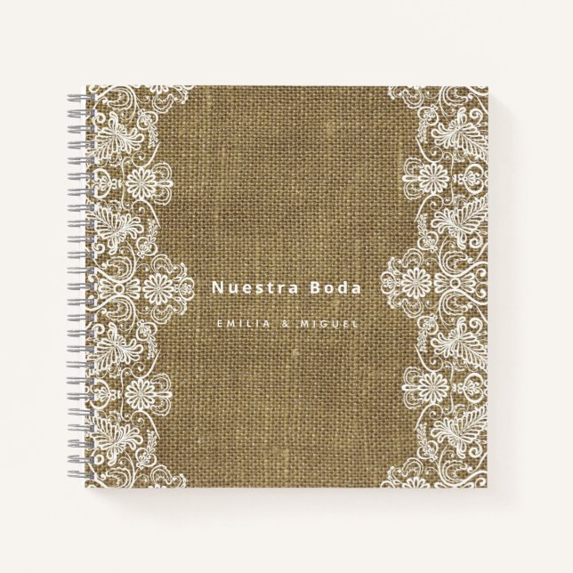 NUESTRA BODA Planificación o libro de visitas Notizbuch (Vorderseite)