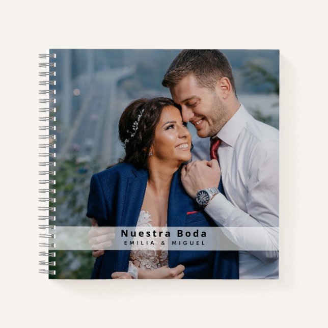 NUESTRA BODA Planificación o libro de visitas Notizbuch (Vorderseite)