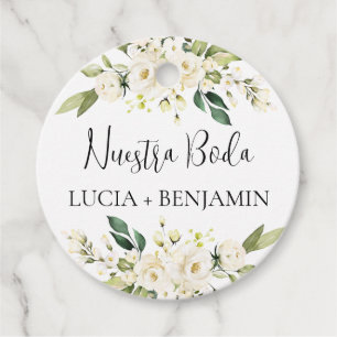 Nuestra boda Round Geschenkanhänger