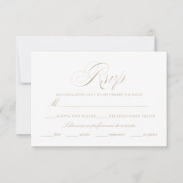 Nuestra Boda Rsvp Card