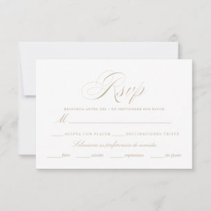 Nuestra Boda RSVP Card Einladung