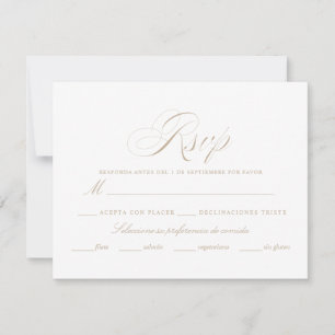 Nuestra Boda RSVP Karte
