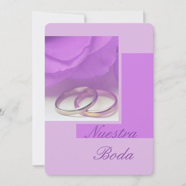 Nuestra Boda - Spanische Hochzeit Einladung (Vorderseite)