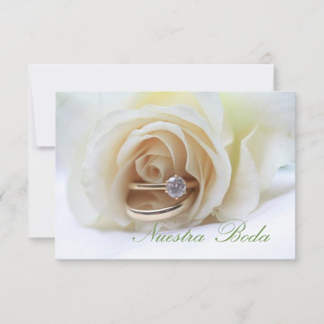Nuestra Boda - Spanische Hochzeit Einladung (Vorderseite)