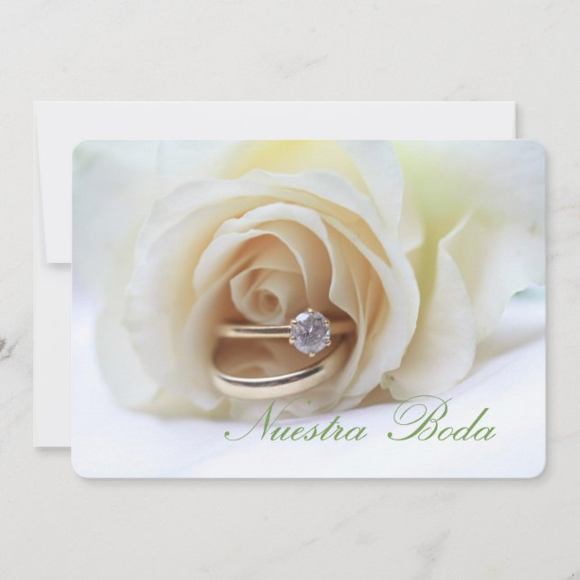 Nuestra Boda - Spanische Hochzeit Einladung (Vorderseite)