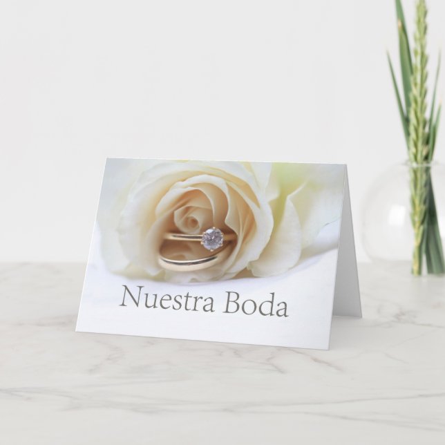 Nuestra Boda - spanische Hochzeitseinladung Einladung (Vorderseite)
