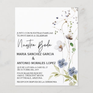 Nuestra Boda, Spanische Weihnachtsfeier Blume Flyer