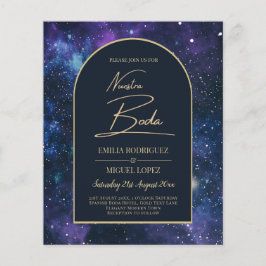 NUESTRA BODA Starry Night Lila Blue INVITE Flyer