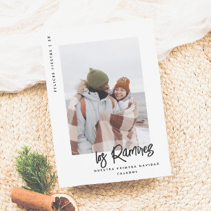 Nuestra Primera Navidad Casados 2 Fotos Feiertagskarte