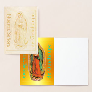 Nuestra Señora de Guadalupe Gold Foil Card Folienkarte