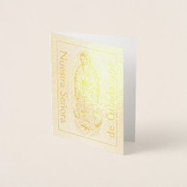 Nuestra Señora de Guadalupe Gold Foil Card Folienkarte