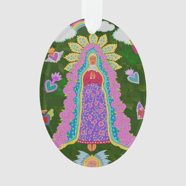 Nuestra Señora de Guadalupe Green Ornament (Vorderseite)