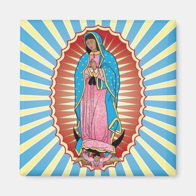 Nuestra Señora de Guadalupe Magnet (Quadrat) (Vorne)