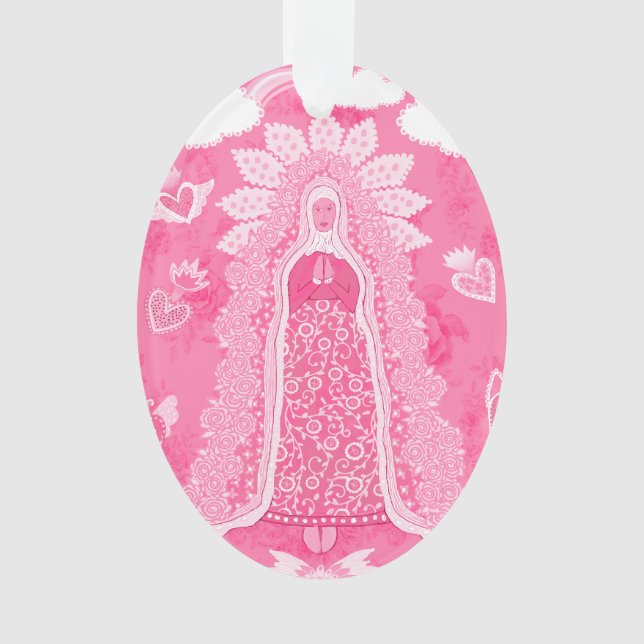 Nuestra Señora de Guadalupe Pink Ornament (Vorderseite)