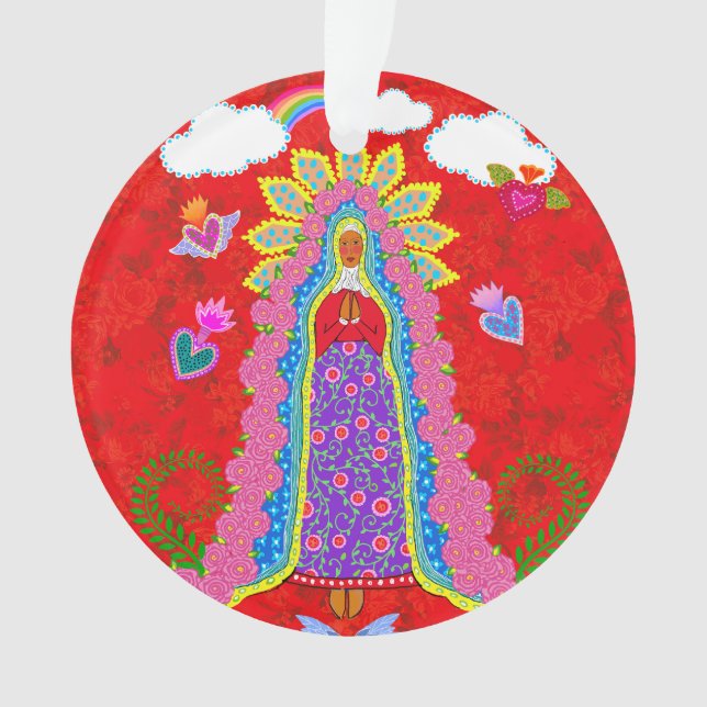 Nuestra Señora de Guadalupe Red Ornament (Vorderseite)