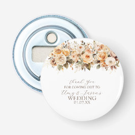 Nuetral Beige Botanische Hochzeit braun Flaschenöffner