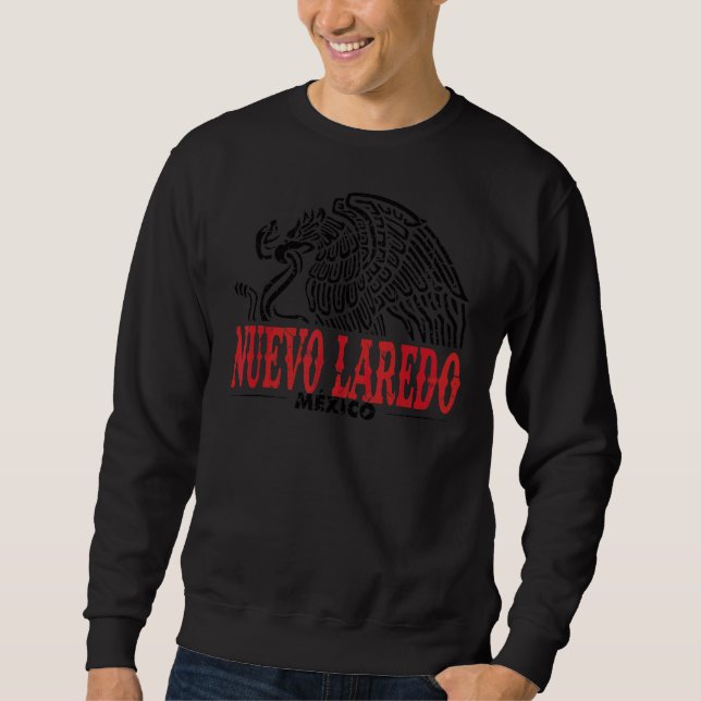 Nuevo Laredo Mexico Adler Retro Vintag erschüttert Sweatshirt (Vorderseite)
