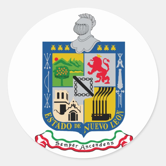 Nuevo Leon, Mexiko Runder Aufkleber (Vorderseite)