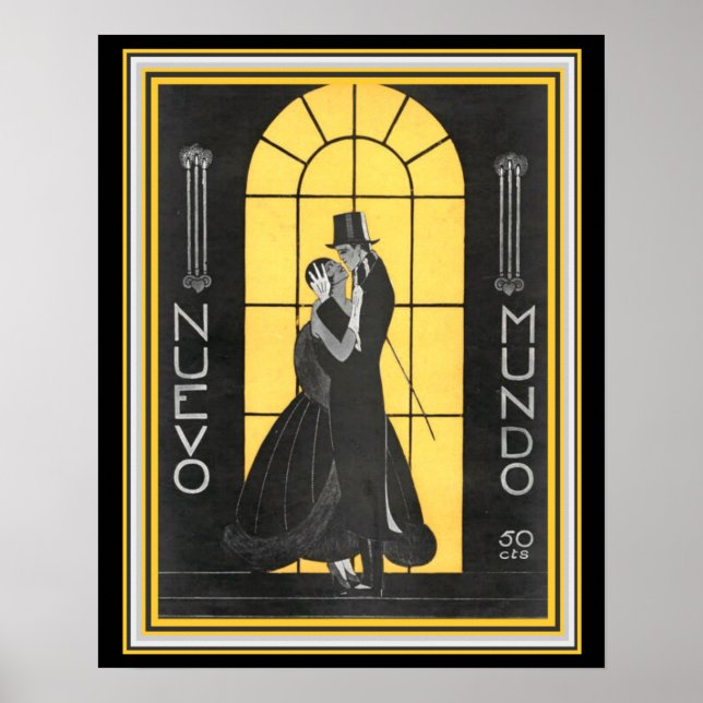Nuevo Mundo Art Deco Print 16 x 20 Poster (Vorne)