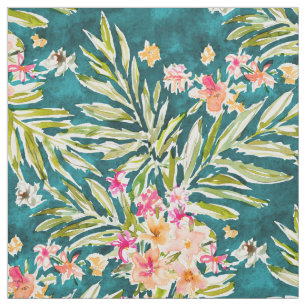 NUEVO VALLARTA Aquarell-tropisches Blumen Stoff