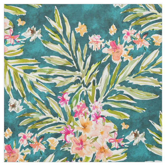 NUEVO VALLARTA Aquarell-tropisches Blumen Stoff (Muster)