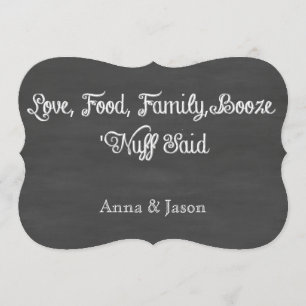 'Nuff sagte   Tafel Einladung