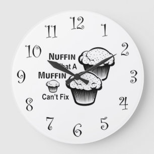 Nuffin, dass ein Muffin die Wall-Uhr nicht reparie Große Wanduhr