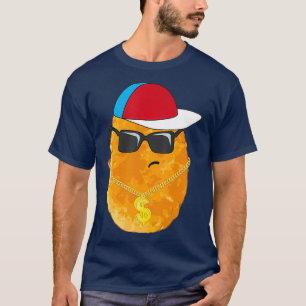 Nug Life Chicken Nugget Junk Food Lover Gangster T-Shirt