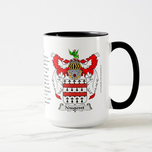 Nugent Familien-Wappen Tasse (Rechts)
