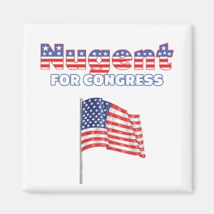 Nugent für Kongress-patriotischen Flagge-Entwurf Magnet