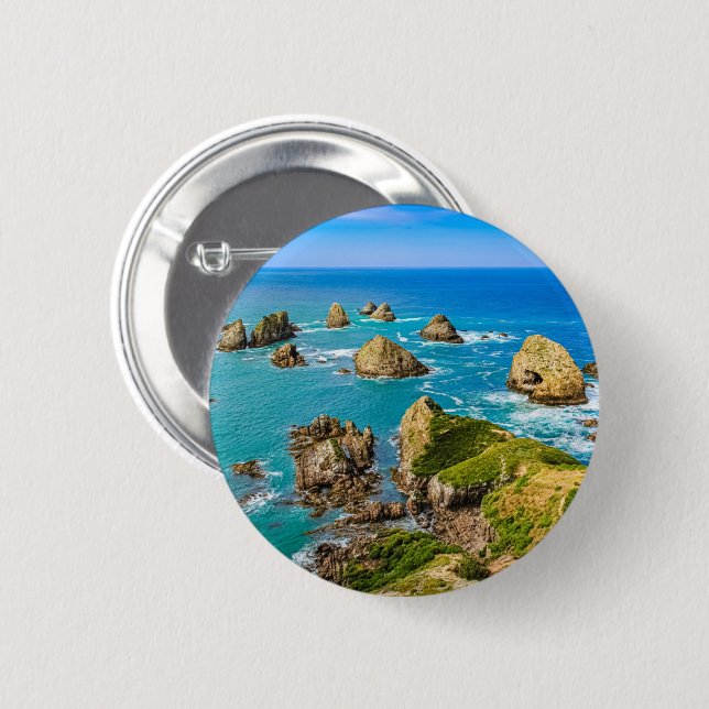 Nugget Point Inseln, Neuseeland Button (Vorne & Hinten)