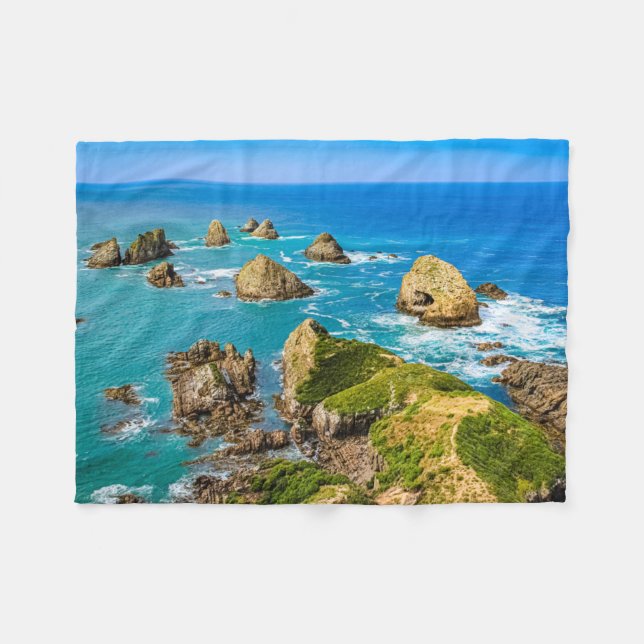 Nugget Point Inseln, Neuseeland Fleecedecke (Vorderseite (Horizontal))