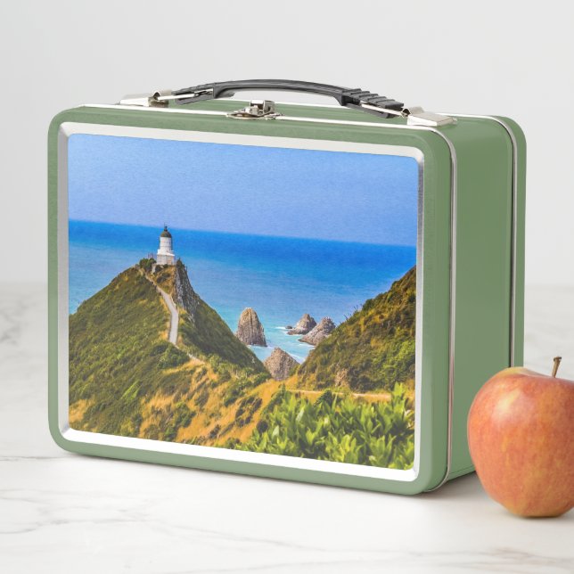 Nugget Point Leuchtturm, Neuseeland Metall Brotdose (Beispiel)