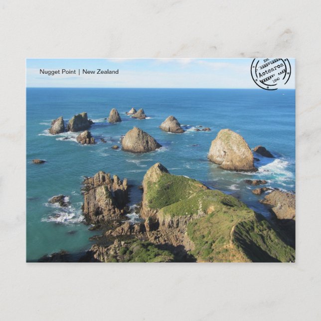 Nugget Point (Neuseeland) Postkarte (Vorderseite)
