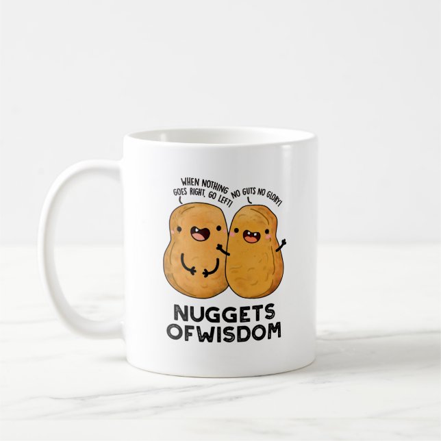 Nuggets of Wisdom Funny Food Puff Kaffeetasse (Links)
