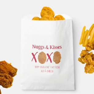 Nuggs & Kisses Chicken Nuggets Punny Valentine Geschenktütchen