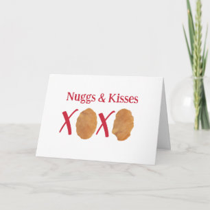Nuggs & Kisses Punny Valentine's Day Karte