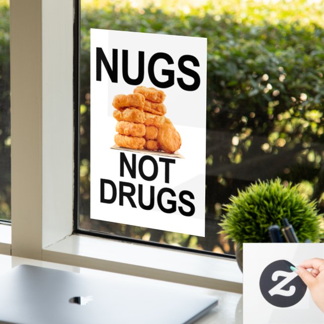 NUGS NOT DROUGS FENSTERAUFKLEBER (Büro)