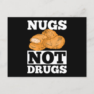 Nugs Not Drugs Gift Funny Minimalist Tees Postkarte
