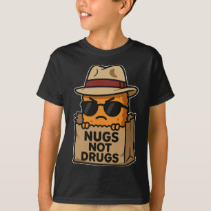 Nugs Not Drugs Lustiges Cartoon-Hähnchen-Nugget-Me T-Shirt