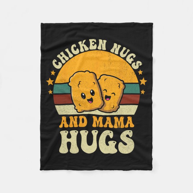 Nugs und Mama Hugs Kleinkind für Hühnernugget-Lieb Fleecedecke (Vorderseite)