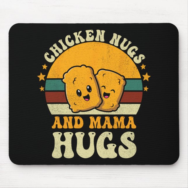 Nugs und Mama Hugs Kleinkind für Hühnernugget-Lieb Mousepad (Vorne)