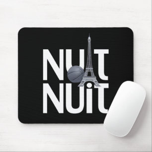 Nuit Nuit Basketball Night French Word Paris Tower Mousepad