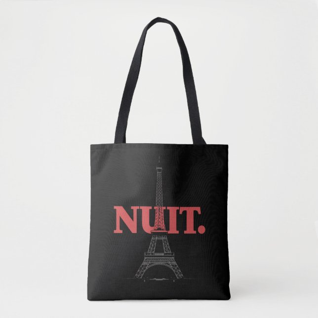 Nuit Nuit Night Night French Words Paris Tower (Vorderseite)