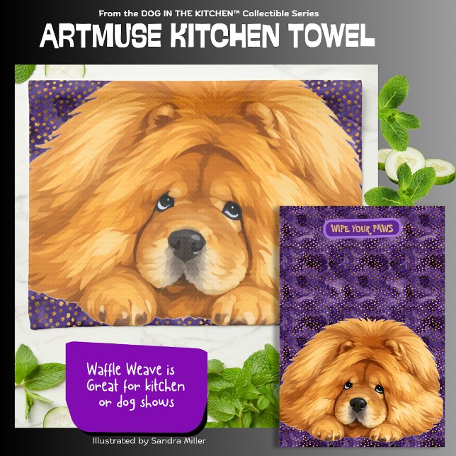 NUK- Red Chow - ArtMuse Kitchen Towels  Geschirrtuch (Von Creator hochgeladen)