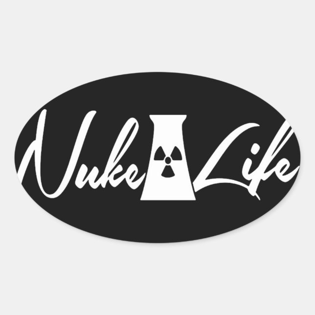 Nuke-Life Ovaler Aufkleber (Vorderseite)