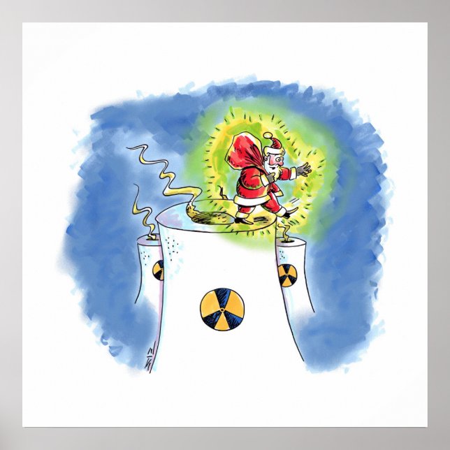 Nuked Santa Claus Mattposter Poster (Vorne)
